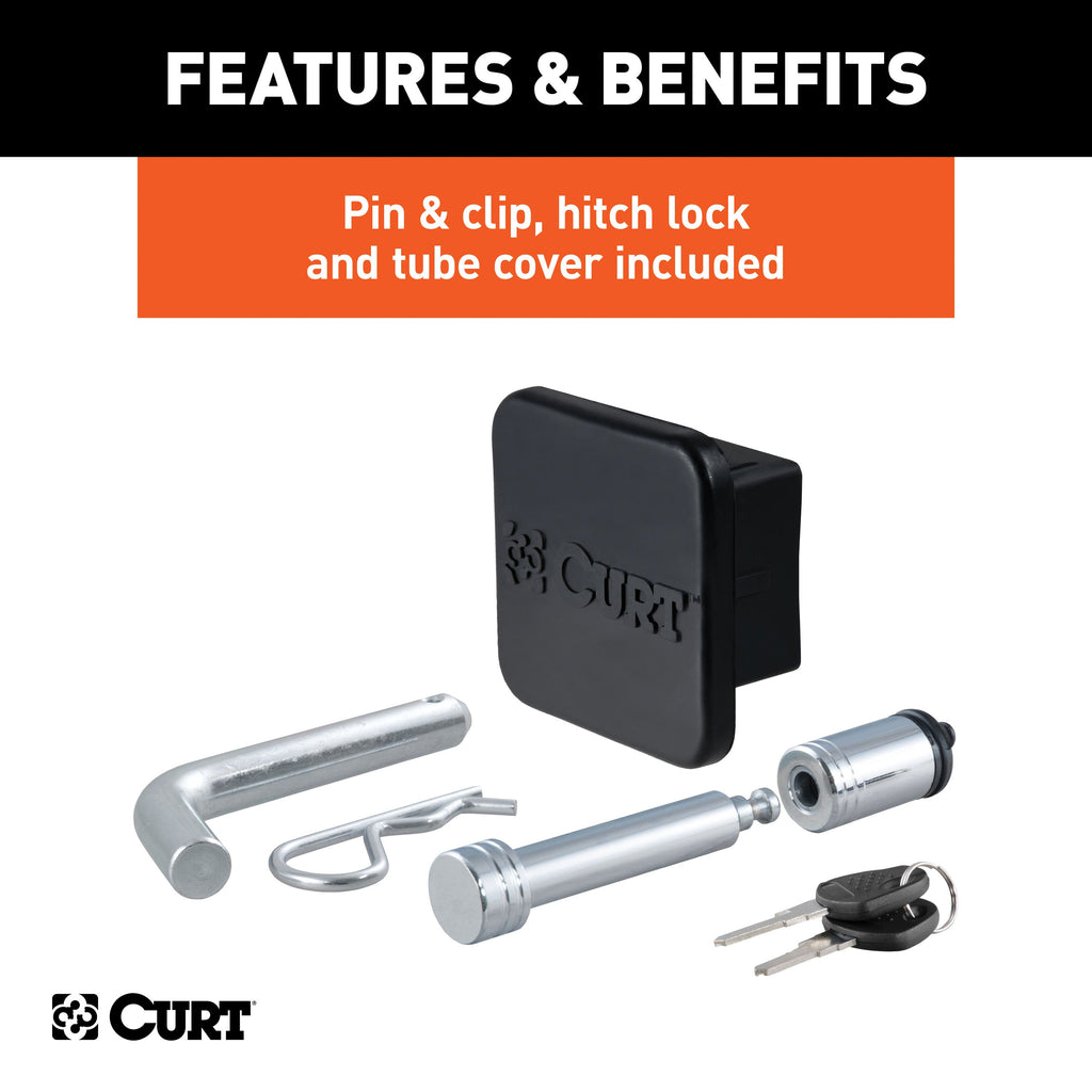 CURT 45534 Towing Starter Kit with 2" Ball (2" Shank, 7,500 lbs, 2" Drop)