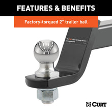 Load image into Gallery viewer, CURT 45554 Towing Starter Kit with 2" Ball (2" Shank, 7,500 lbs, 4" Drop)