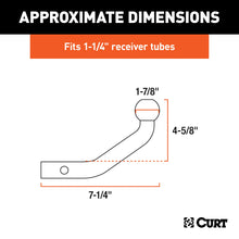 Load image into Gallery viewer, CURT 45571 Euro Mount (1-7/8" Ball, 1-1/4" Shank, 3,500 lbs., 4-5/8" High, 7-1/4" Long)
