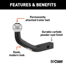 Load image into Gallery viewer, CURT 45571 Euro Mount (1-7/8" Ball, 1-1/4" Shank, 3,500 lbs., 4-5/8" High, 7-1/4" Long)