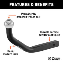 Load image into Gallery viewer, CURT 45591 Euro Mount (1-7/8" Ball, 1-1/4" Shank, 3,500 lbs., 5-1/8" High, 11-1/4" Long)