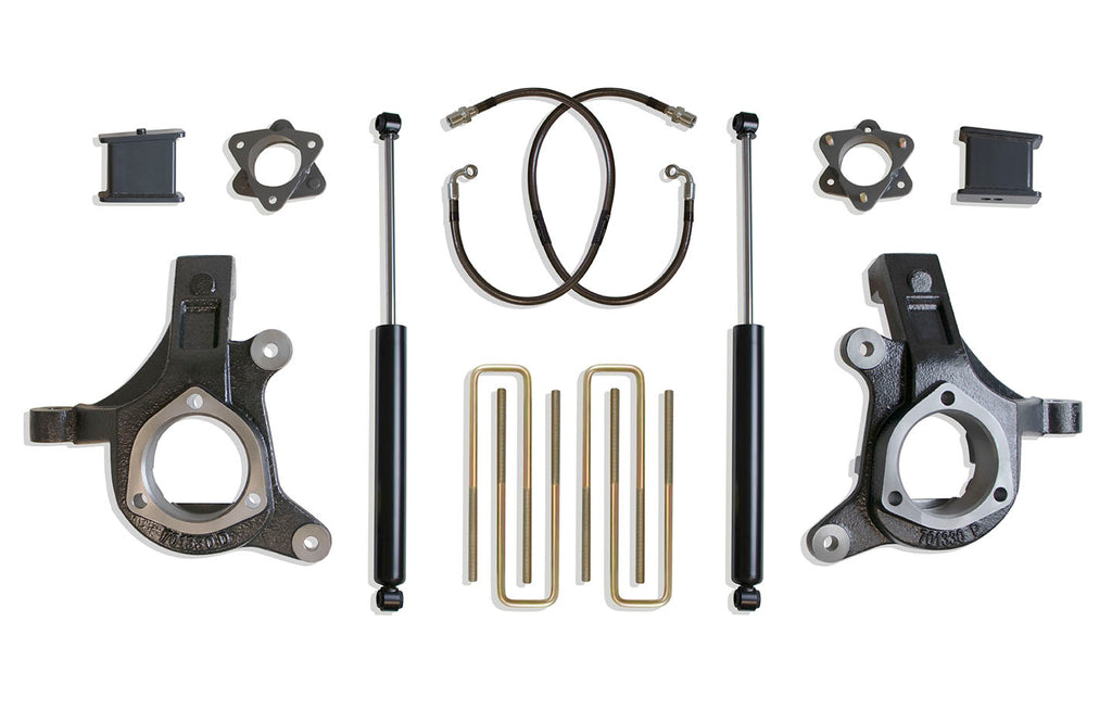 07-16-Gm-C1500-2Wd-WCast-Steel-Susp.-6In3In-Spindle-Lift-Kit-W-Shocks