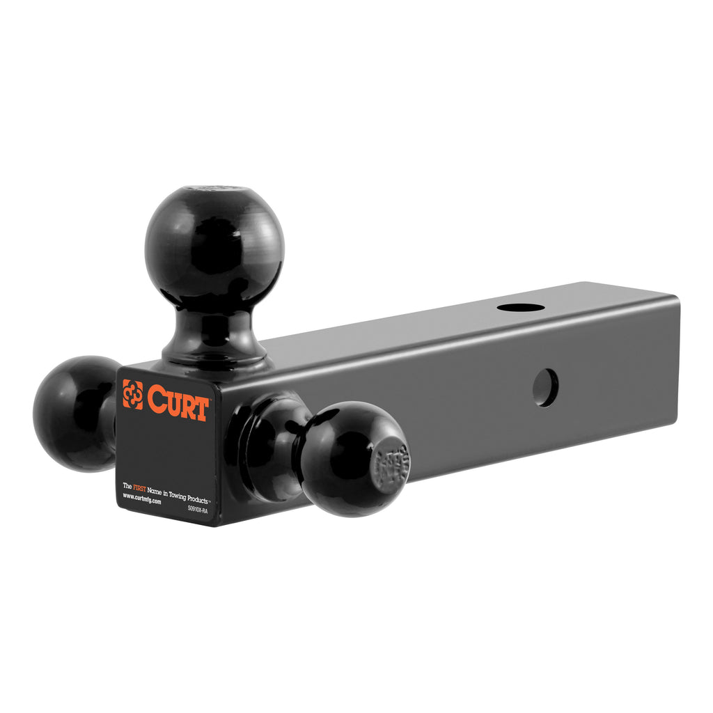 CURT 45651 Multi-Ball Mount (2-1/2" Hollow Shank, 1-7/8", 2" & 2-5/16" Black Balls)