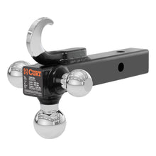 Load image into Gallery viewer, CURT 45675 Multi-Ball Mount with Hook (2" Solid Shank, 1-7/8", 2" &amp; 2-5/16" Chrome Balls)