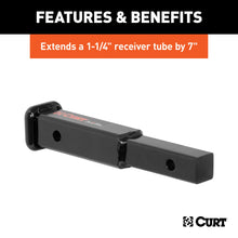 Load image into Gallery viewer, CURT 45789 7" Receiver Tube Extender (1-1/4" Shank, Not for Towing Use)