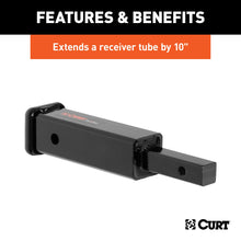 Load image into Gallery viewer, CURT 45790 Receiver Tube Adapter (1-1/4" to 2" Shank, Not for Towing Use, 6-1/4" Length)