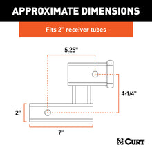 Load image into Gallery viewer, CURT 45794 Raised Receiver Adapter (2" Shank, Not for Towing Use, 4-1/4" Rise)