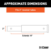 Load image into Gallery viewer, CURT 45795 14" Receiver Tube Extender (2" Shank, 3,500 lbs.)