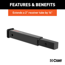 Load image into Gallery viewer, CURT 45795 14" Receiver Tube Extender (2" Shank, 3,500 lbs.)