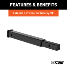 Load image into Gallery viewer, CURT 45796 18" Receiver Tube Extender (2" Shank, 3,500 lbs.)