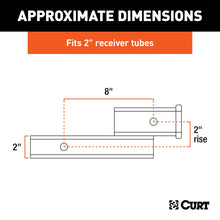 Load image into Gallery viewer, CURT 45797 Receiver Hitch Adapter (2" Shank, 2" Drop, 7,500 lbs.)