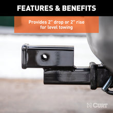 Load image into Gallery viewer, CURT 45797 Receiver Hitch Adapter (2" Shank, 2" Drop, 7,500 lbs.)
