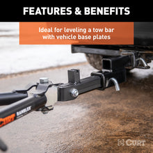 Load image into Gallery viewer, CURT 45797 Receiver Hitch Adapter (2" Shank, 2" Drop, 7,500 lbs.)