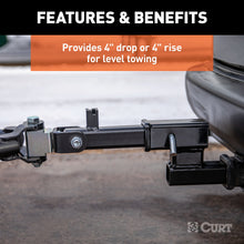 Load image into Gallery viewer, CURT 45798 Receiver Hitch Adapter (2" Shank, 4" Drop, 7,500 lbs.)