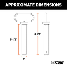 Load image into Gallery viewer, CURT 45803 1" Clevis Pin with Handle and Clip