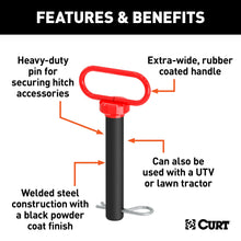 Load image into Gallery viewer, CURT 45803 1" Clevis Pin with Handle and Clip