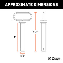 Load image into Gallery viewer, CURT 45804 5/8" Clevis Pin with Handle and Clip