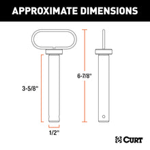 Load image into Gallery viewer, CURT 45805 1/2" Clevis Pin with Handle and Clip