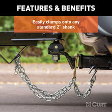 Load image into Gallery viewer, CURT 45806 Trailer Safety Chain Holder Bracket (2" Shank)