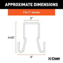 Load image into Gallery viewer, CURT 45807 Trailer Safety Chain Holder Bracket (2" Shank)