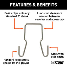 Load image into Gallery viewer, CURT 45807 Trailer Safety Chain Holder Bracket (2" Shank)