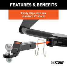 Load image into Gallery viewer, CURT 45807 Trailer Safety Chain Holder Bracket (2" Shank)