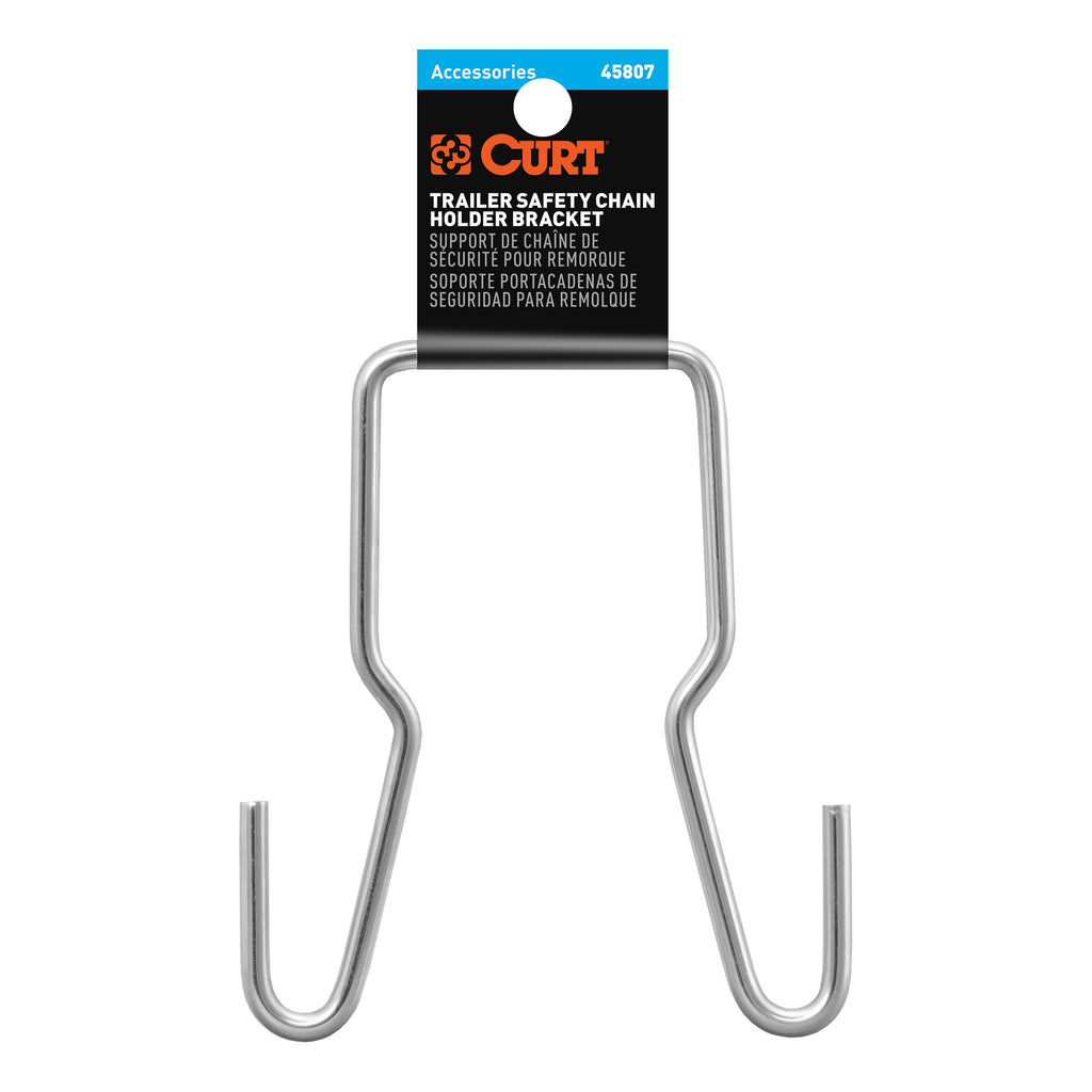 CURT 45807 Trailer Safety Chain Holder Bracket (2" Shank)