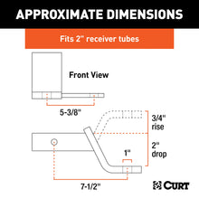 Load image into Gallery viewer, CURT 45820 Sway Tab Ball Mount (2" Shank, 7,500 lbs., 2" Drop)