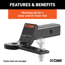 Load image into Gallery viewer, CURT 45820 Sway Tab Ball Mount (2" Shank, 7,500 lbs., 2" Drop)