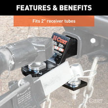 Load image into Gallery viewer, CURT 45820 Sway Tab Ball Mount (2" Shank, 7,500 lbs., 2" Drop)