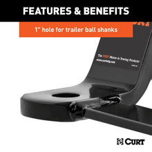 Load image into Gallery viewer, CURT 45820 Sway Tab Ball Mount (2" Shank, 7,500 lbs., 2" Drop)