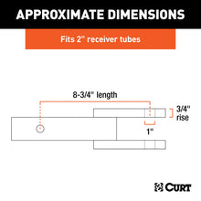Load image into Gallery viewer, CURT 45821 Clevis Pin Ball Mount with 1" Diameter Pin (2" Shank, 6,000 lbs.)