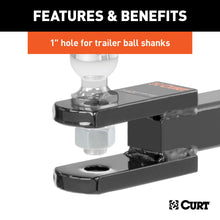 Load image into Gallery viewer, CURT 45821 Clevis Pin Ball Mount with 1" Diameter Pin (2" Shank, 6,000 lbs.)