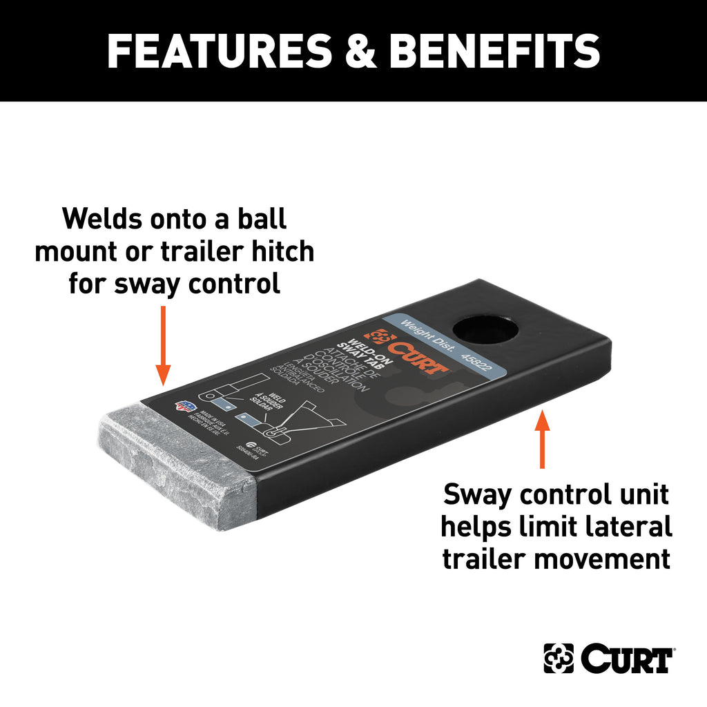 CURT 45822 Weld-On Sway Tab