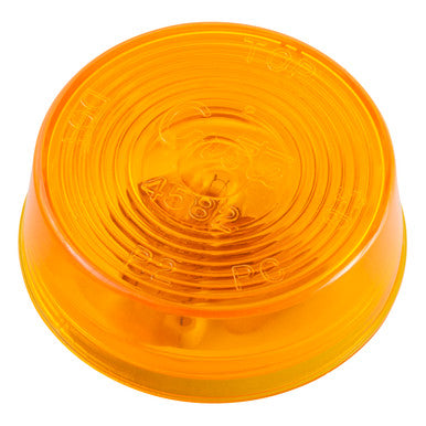 Grote 45823 Clr/Mkr Lamp,2"Dia,Yel,Sld W/Optic Lens