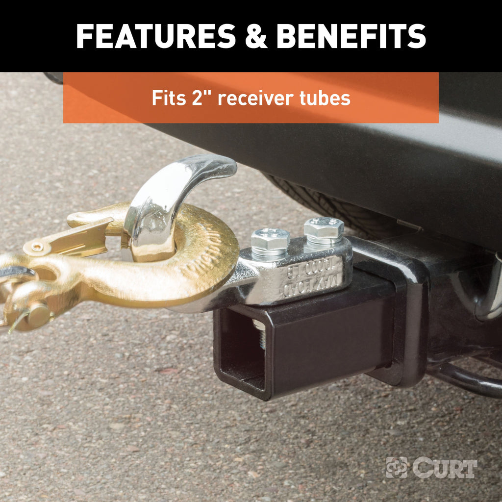 CURT 45825 Tow Hook Mount (10,000 lbs, 2" Shank)