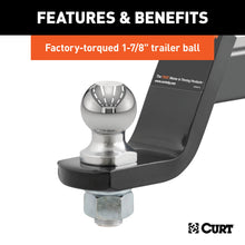 Load image into Gallery viewer, CURT 45855 Loaded Ball Mount with 1-7/8" Ball, Imported (2" Shank, 3,500 lbs., 4" Drop)