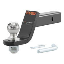 Load image into Gallery viewer, CURT 45856 Loaded Ball Mount with 2" Ball, Imported (2" Shank, 7,500 lbs., 4" Drop)