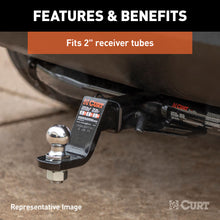 Load image into Gallery viewer, CURT 45856 Loaded Ball Mount with 2" Ball, Imported (2" Shank, 7,500 lbs., 4" Drop)