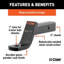 Load image into Gallery viewer, CURT 45870 Class 3 Ball Mount, Imported (2" Shank, 7,500 lbs., 6" Drop, 9-1/4" Long)