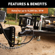 Load image into Gallery viewer, CURT 45900 Adjustable Channel Mount with Dual Ball (2" Shank, 14,000 lbs., 6" Drop)