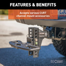 Load image into Gallery viewer, CURT 45900 Adjustable Channel Mount with Dual Ball (2" Shank, 14,000 lbs., 6" Drop)