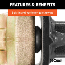 Load image into Gallery viewer, CURT 45901 Adjustable Channel Mount with 1" Ball Hole (2" Shank, 6,000 lbs., 6-3/4" Drop)
