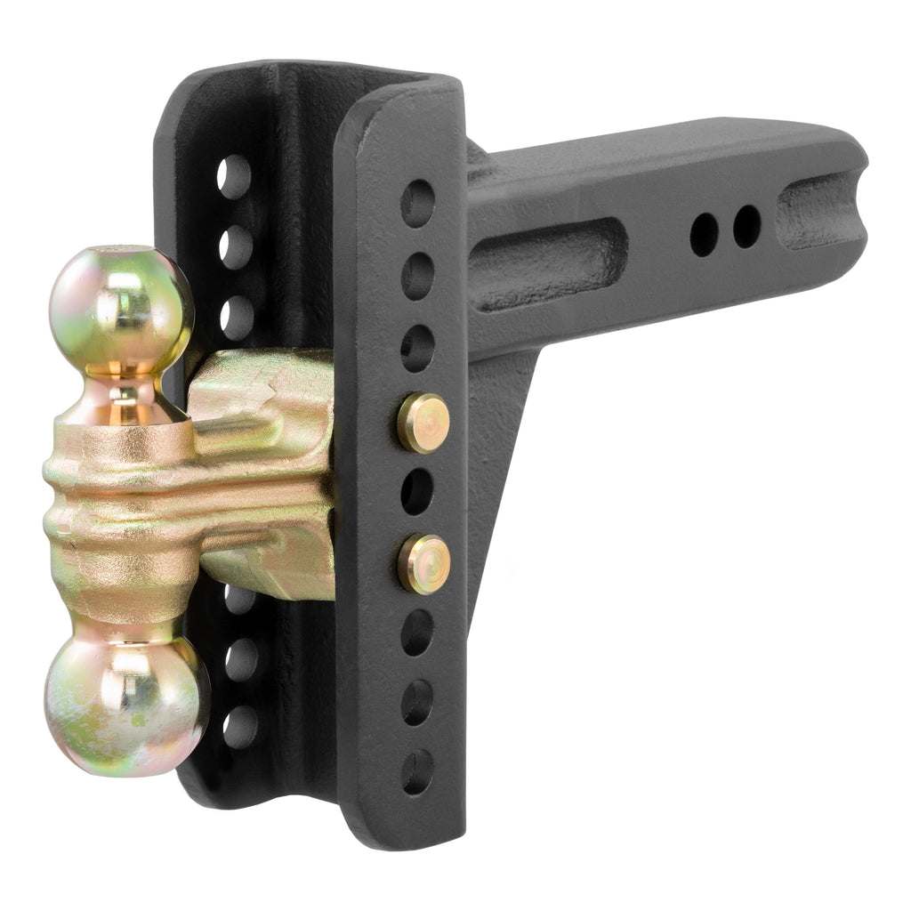 CURT 45902 Adjustable Channel Mount with Dual Ball (2-1/2" Shank, 20,000 lbs., 6" Drop)