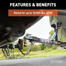 Load image into Gallery viewer, CURT 45903 Slim Adjustable Channel Mount with Dual Ball (2" Shank, 10K, 3-3/4" Drop)