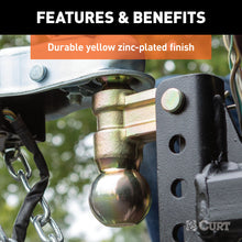 Load image into Gallery viewer, CURT 45903 Slim Adjustable Channel Mount with Dual Ball (2" Shank, 10K, 3-3/4" Drop)