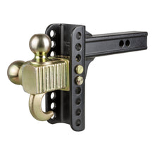 Load image into Gallery viewer, CURT 45904 Adjustable Channel Mount with Hook &amp; Step Dual-Ball - 2" Shank, 14K, 6" Drop