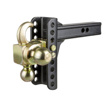 Load image into Gallery viewer, CURT 45904 Adjustable Channel Mount with Hook &amp; Step Dual-Ball - 2" Shank, 14K, 6" Drop