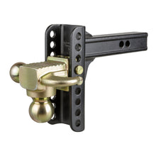 Load image into Gallery viewer, CURT 45904 Adjustable Channel Mount with Hook &amp; Step Dual-Ball - 2" Shank, 14K, 6" Drop