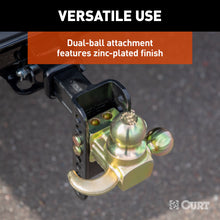 Load image into Gallery viewer, CURT 45904 Adjustable Channel Mount with Hook &amp; Step Dual-Ball - 2" Shank, 14K, 6" Drop